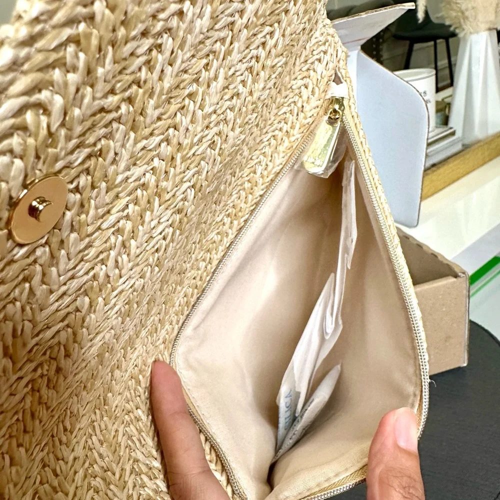Dior Raffia Clutch